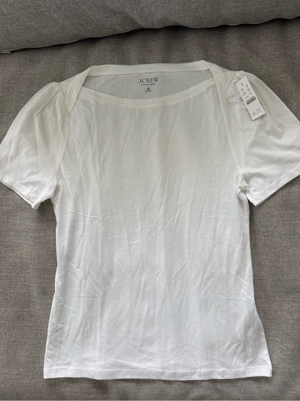 J. Crew Vintage Jersey Tee Women's White Short Sleeve Scoop Neck Tee